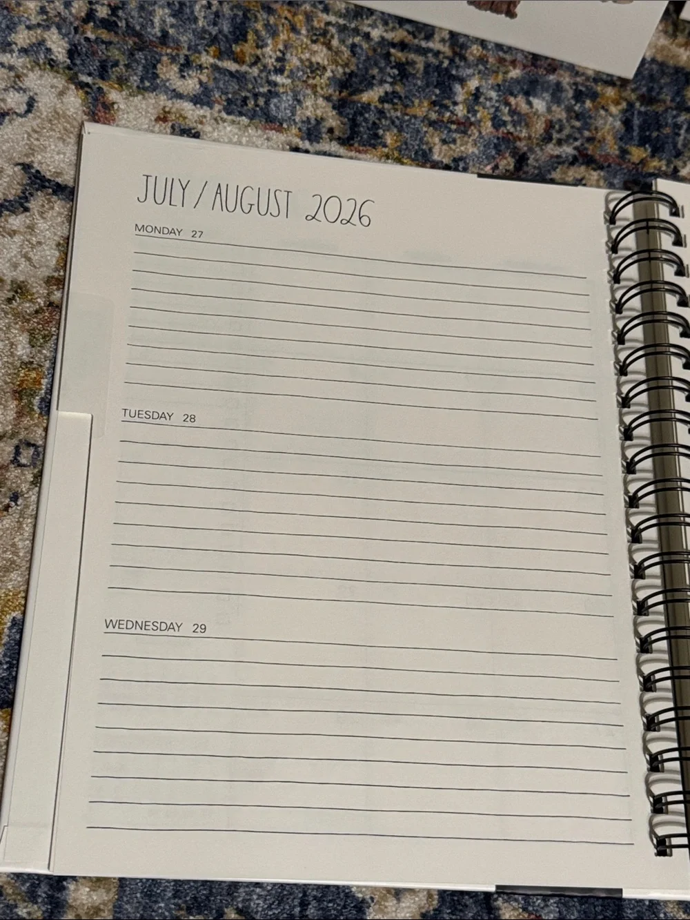 NWT Rae Dunn 2027 Hardback 17 Month Planner Calendar HTF Monthly Weekly Views